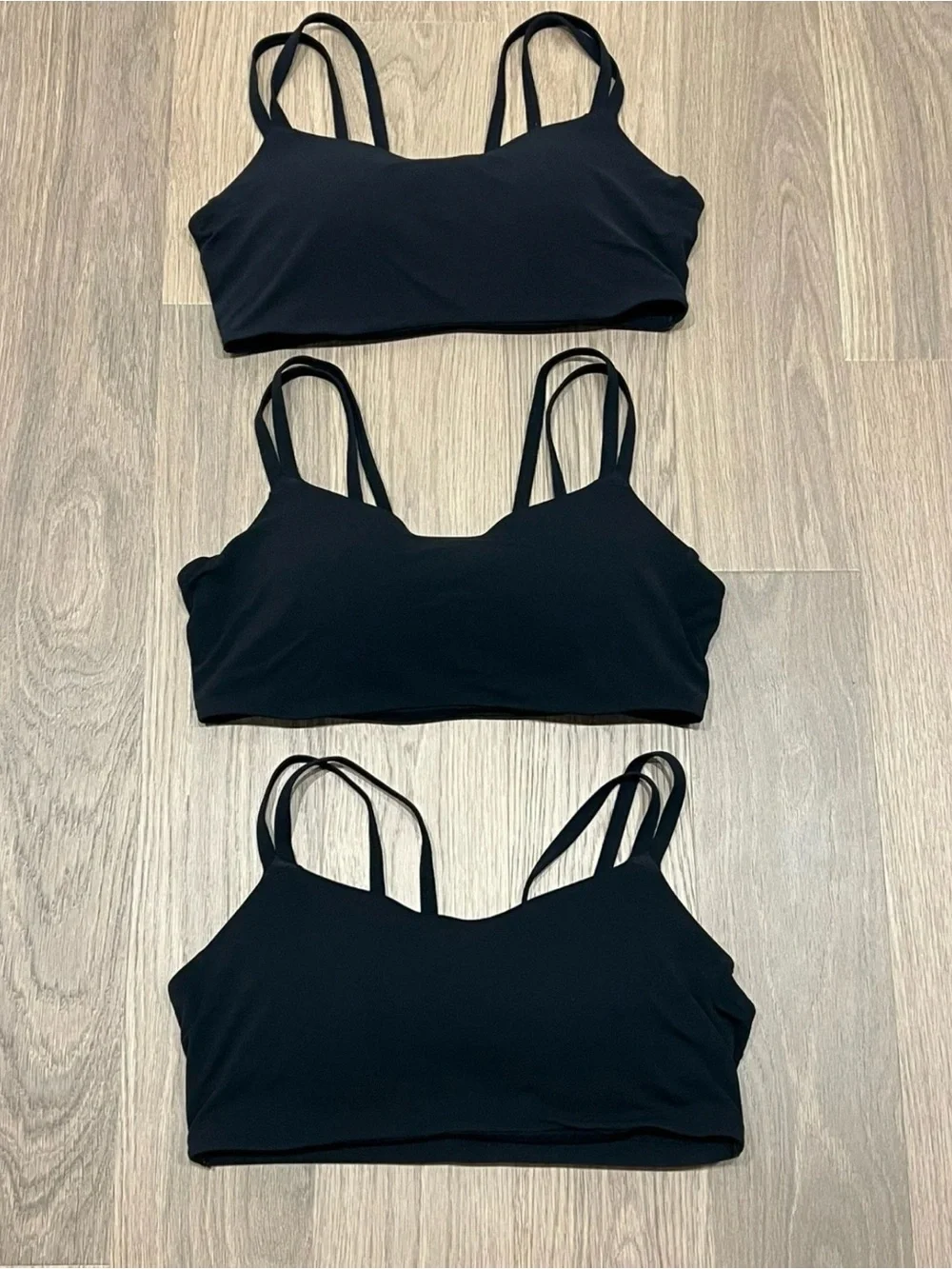 2X Womens Plus NIKE Black Zenvy Padded Strappy Sports Bra Top Lot 3 Set DRI-FIT